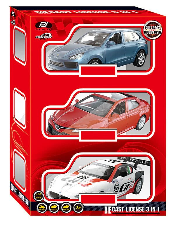 Power Joy Vroom Vroom Diecast Msz Licensed 3pieces 4.5inches - Marah Kids