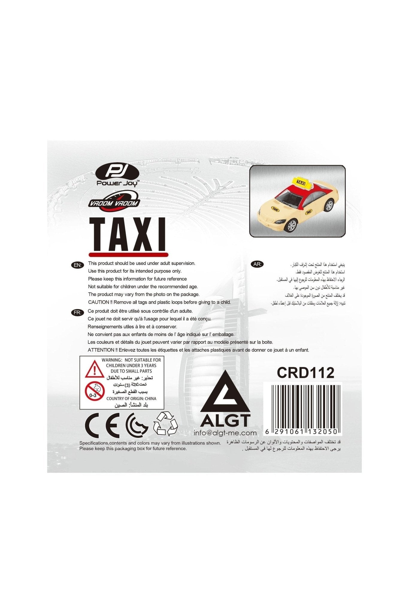 Power Joy Vroom Vroom Diecast Dubai Taxi - Marah Kids