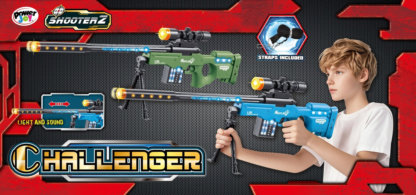 Power Joy Shooterz Challenger with Light and Sound Battery Operated, Assorted - 1 Piece - Marah Kids