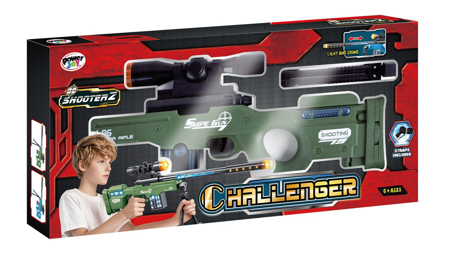 Power Joy Shooterz Challenger with Light and Sound Battery Operated, Assorted - 1 Piece - Marah Kids