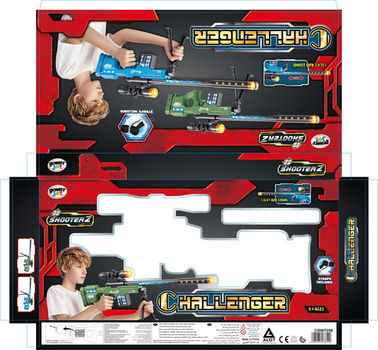 Power Joy Shooterz Challenger with Light and Sound Battery Operated, Assorted - 1 Piece - Marah Kids