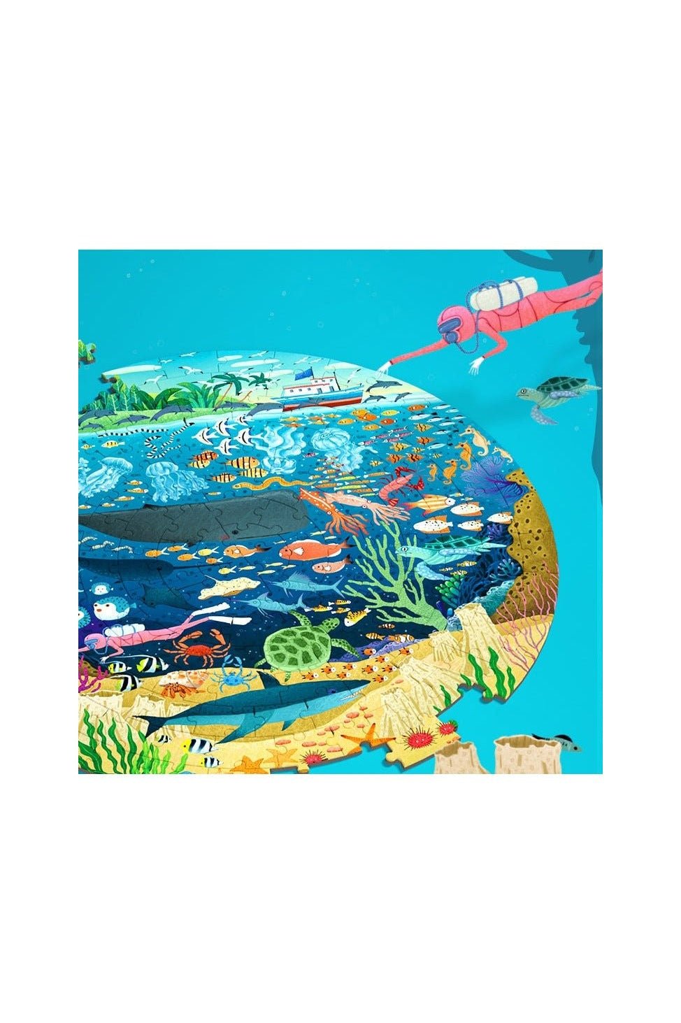 Dive Into The Sea - Circular Puzzle (150Pcs) - Marah Kids