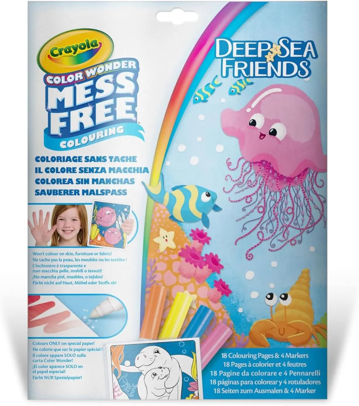 CRAYOLA - Color Wonder, Coloring Set, Sea friends Topic, Creative Activity for Children - Marah Kids