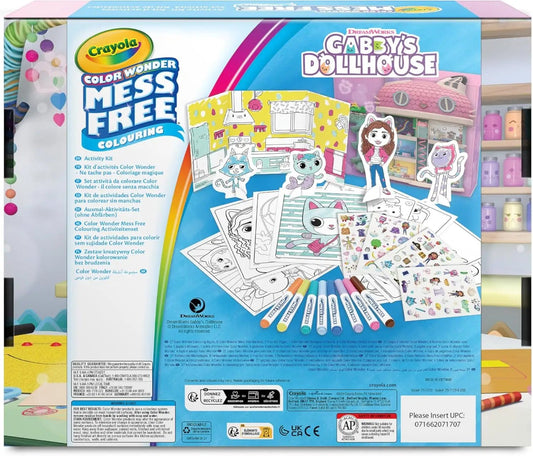 CRAYOLA - Color Wonder, Gabby's Dollhouse Stain Free Gift Set - Marah Kids
