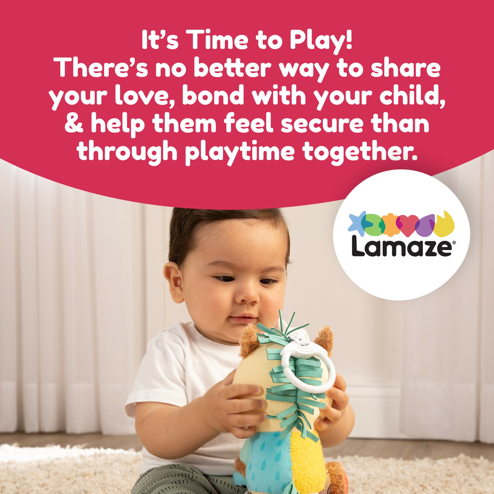 Lamaze Horse Clip & Go | Baby Sensory Toy, Crinkle & Rattle 0+ - Marah Kids