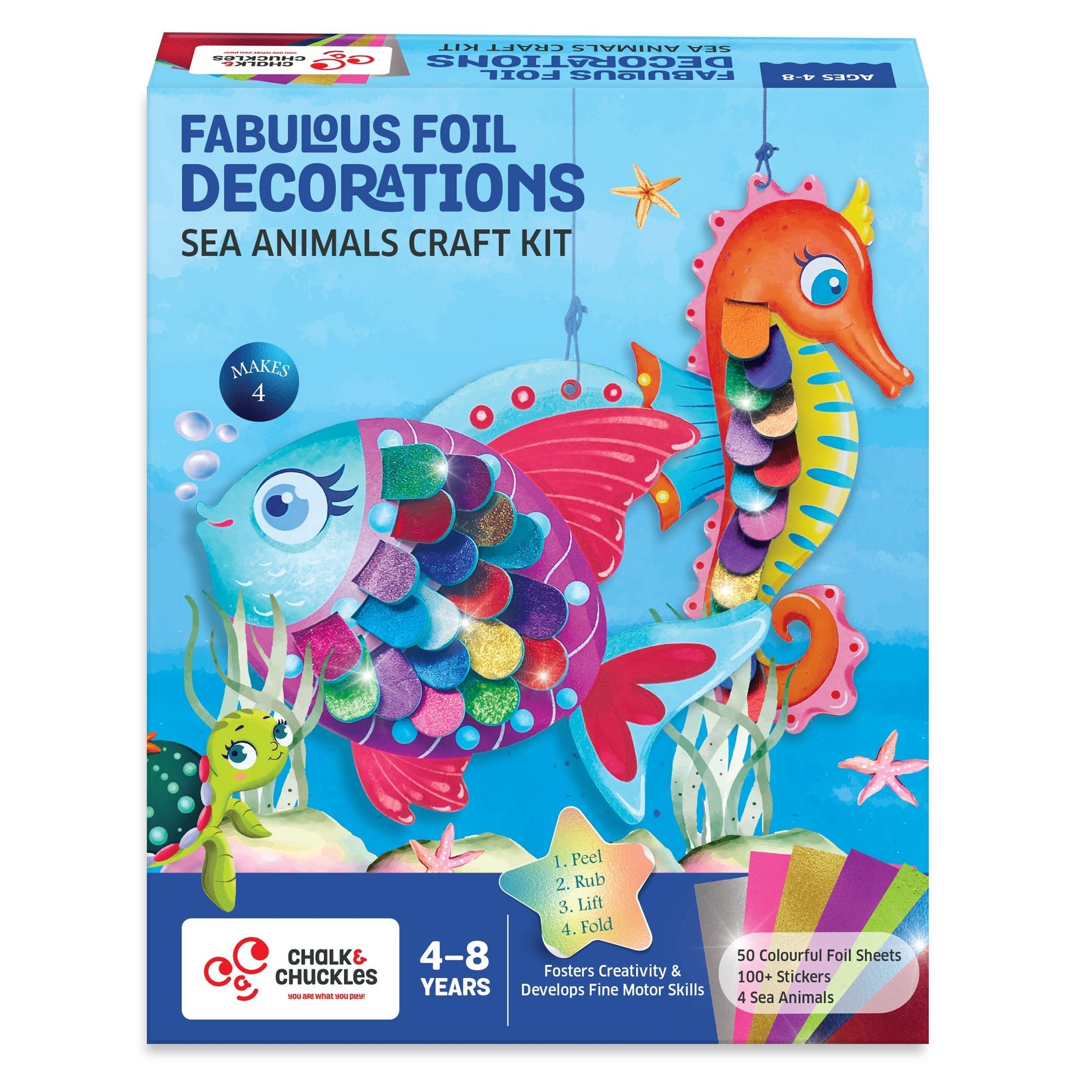 Chalk & Chuckles - Foil Decorations - Sea Animals - Marah Kids