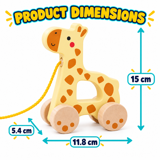 Tooky Toy Pull Along - Giraffe