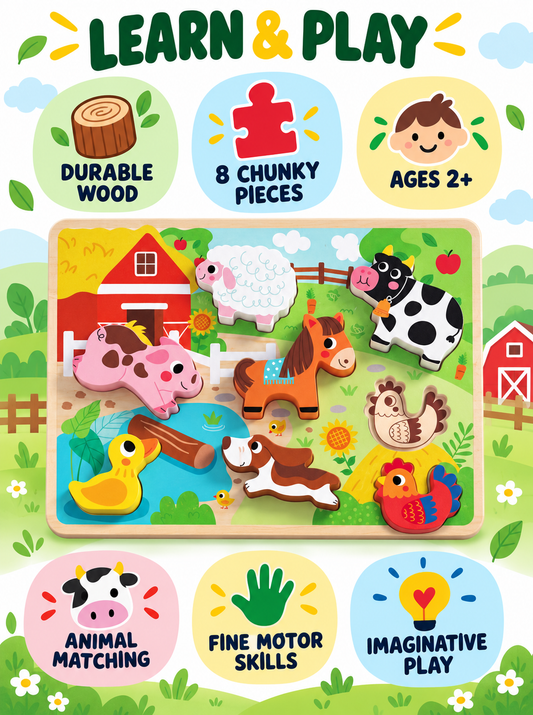 Tooky Toy Chunky Puzzle - Farm