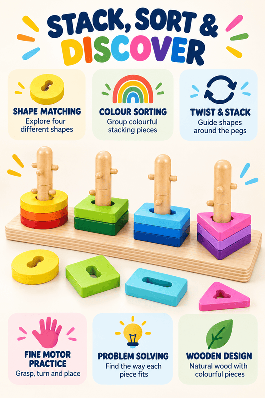 Tooky Toy Geometric Block Sorter - Marah Kids