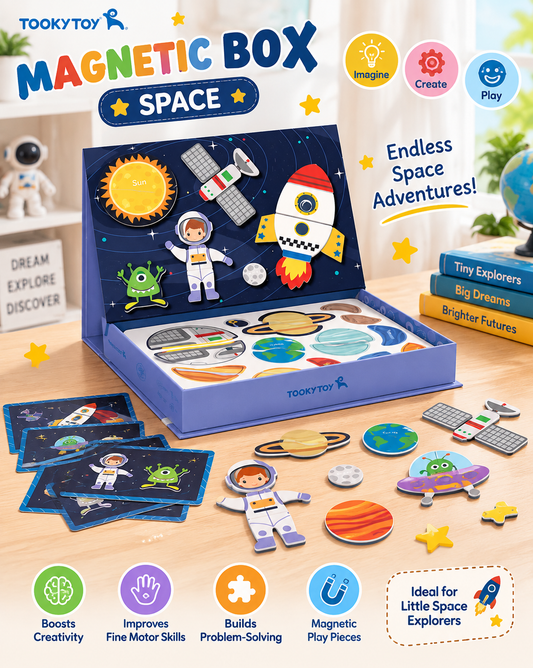 Tooky Toy Magnetic Box - Space - Marah Kids