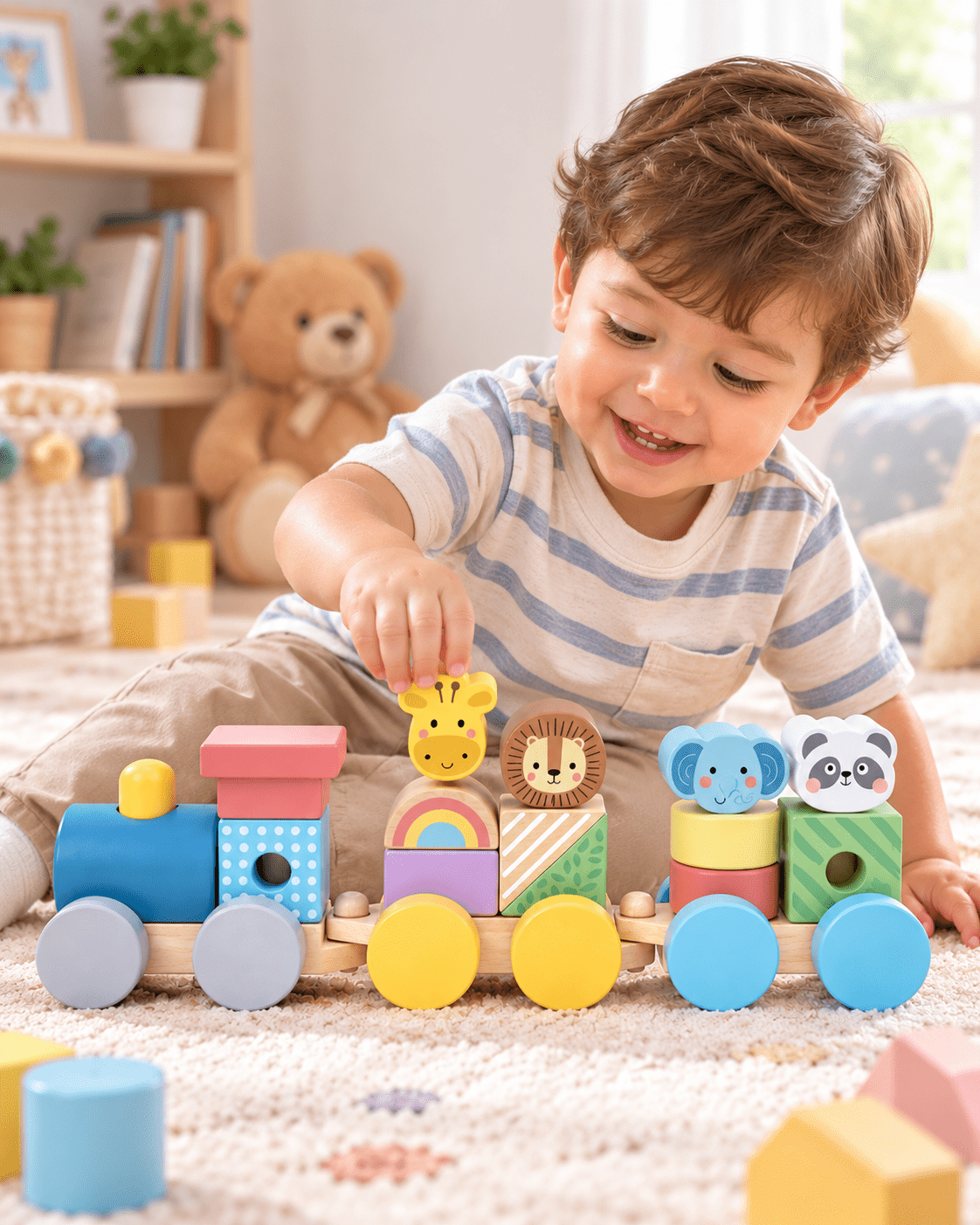 Tooky Toy Stacking Train - Animals - Marah Kids