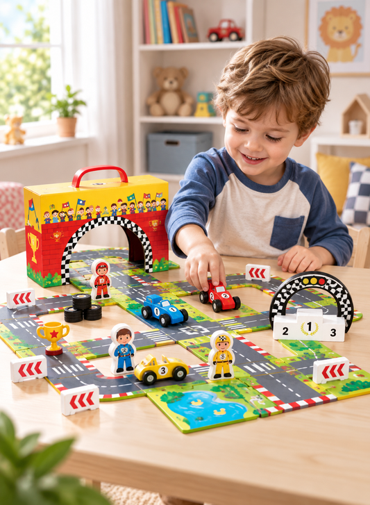 Tooky Toy Racing Play Box - Marah Kids