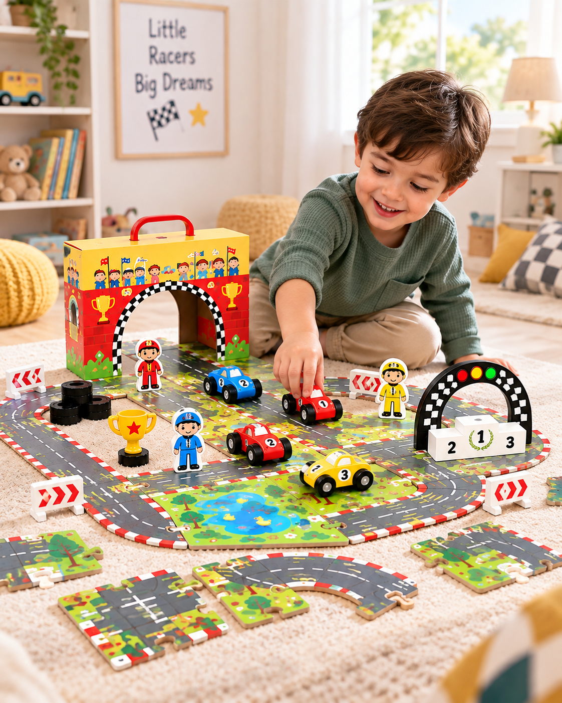 Tooky Toy Racing Play Box - Marah Kids