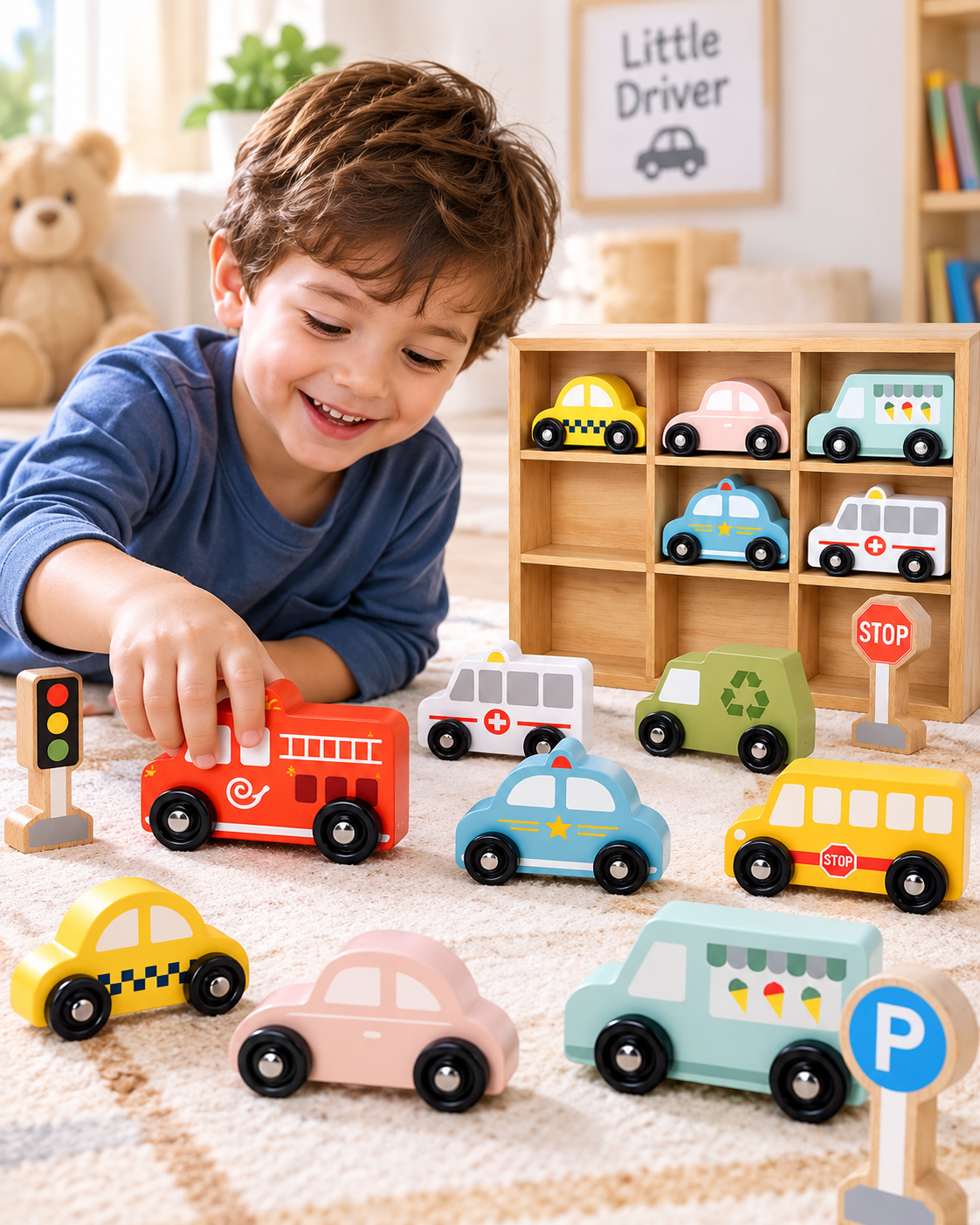 Tooky Toy Transportation & Street Sign Set - Marah Kids
