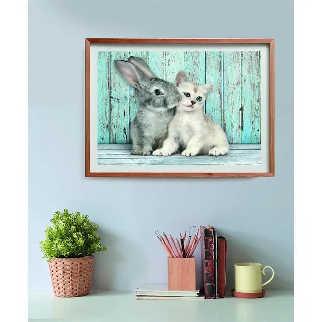 CLEMENTONI PUZZLE HQC CAT&BUNNY+POSTER 500PCS - Marah Kids