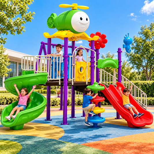 Toyemporium Helicopter Multi-Activity Playground