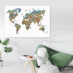 Unik Play - Colouring World Map Geography | Adult Colouring Wall Poster, Party Activity Home, Décor Painting Gifts - Marah Kids