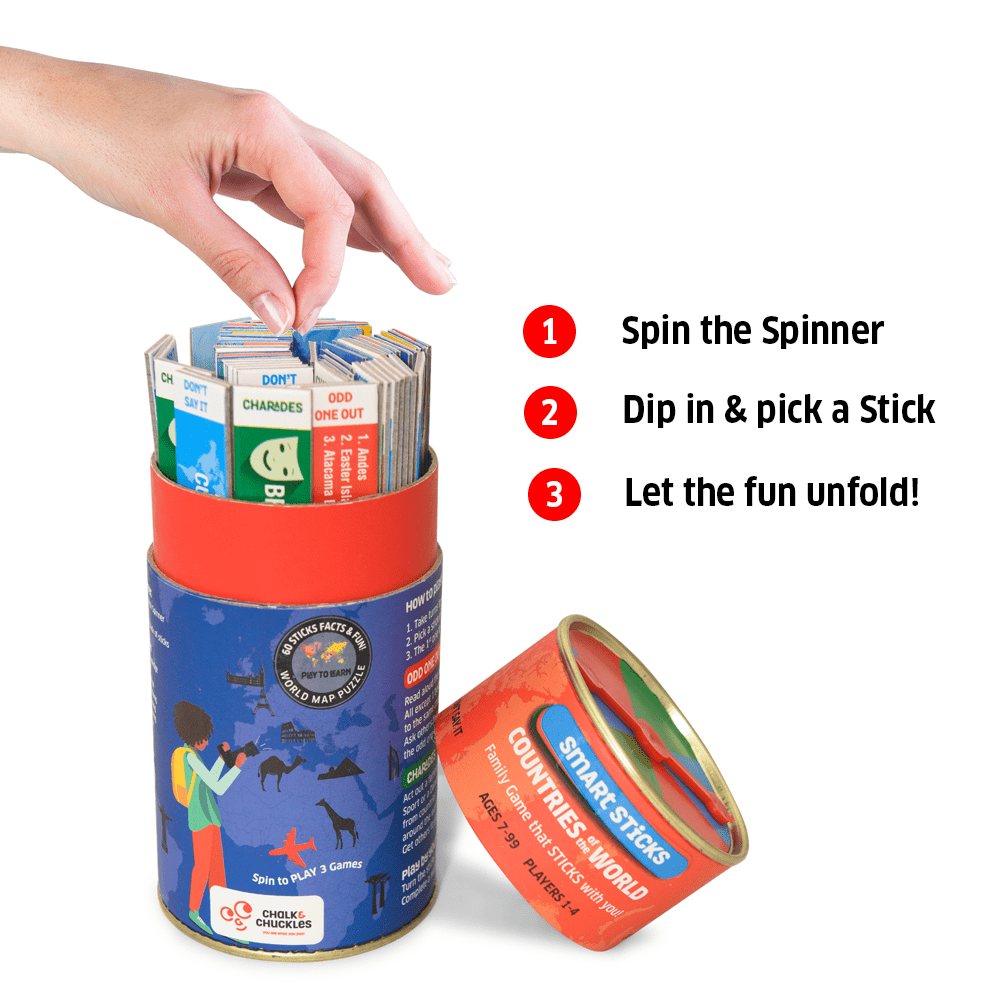 Chalk & Chuckles - Smart Sticks - Countries - Marah Kids