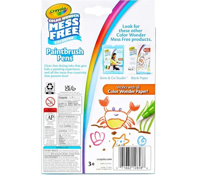 Crayola Color Wonder Paintbrush Pens – 8 Mess Free Paint Pens For Kids, Ages 3+