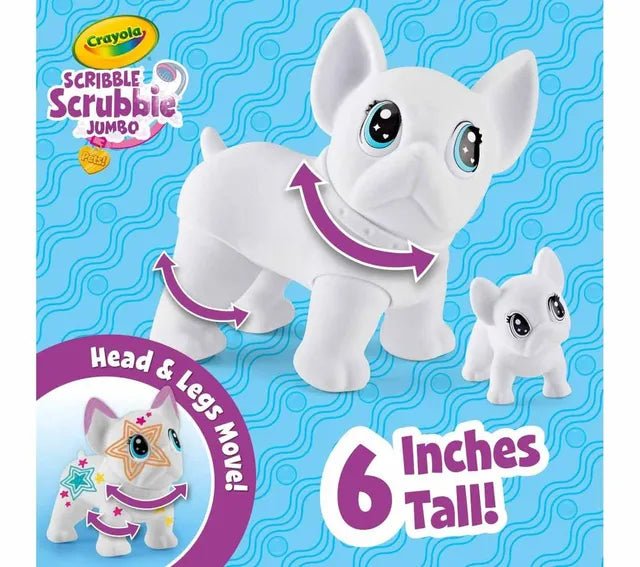 Crayola Scribble Scrubbie Jumbo Pet - Wilbur: Washable Coloring Toy, Kids 3+ - Marah Kids