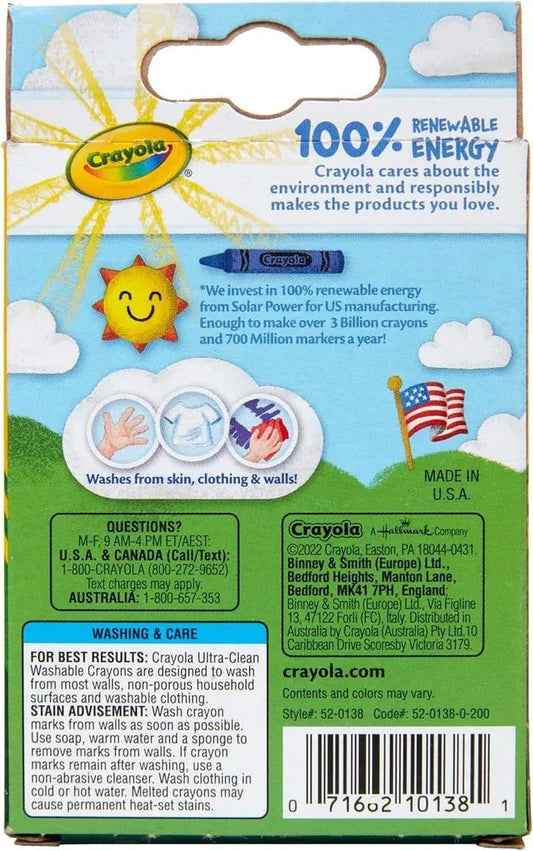 Crayola 24 Count Washable Ultra Clean Crayons - Marah Kids