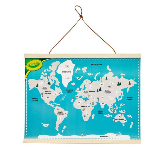 Crayola Animal World Map Crayola Animal World Map | It strives to provide an accurate representation of the world's |continents, oceans, and major geographical features | Ages 5+ - Marah Kids