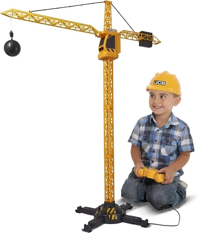 D - POWER Teamsterz JCB Remote Control Crane Tower 100cm | Battery Operated The crane tower requires 3 x AA batteries (not included) | Elevate your child's playtime with the JCB Remote Control Crane Tower | Suitable Ages 3 + - Marah Kids