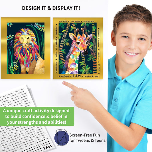 Chalk & Chuckles - Scratch Art - Animal Power - Marah Kids