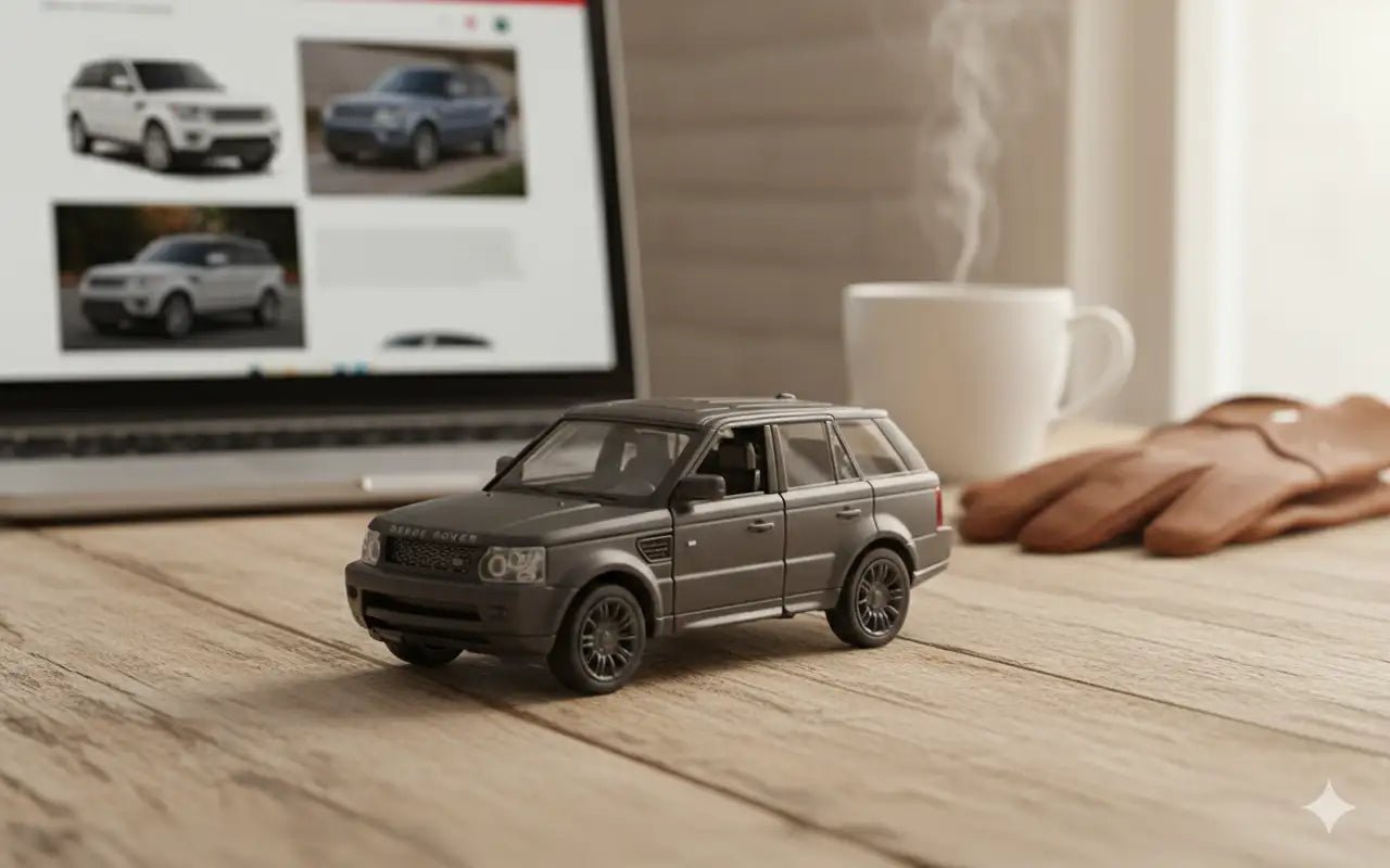 D - Power 1:36 Diecast Land Rover Range Rover Sport – Matte Black, Pull Back, Collectible SUV Model Car - Marah Kids