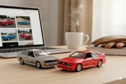 D - Power 1:36 Diecast Audi Quattro Coupe (1980–1991), Assorted Colors Red / Grey, 1 Piece - Marah Kids