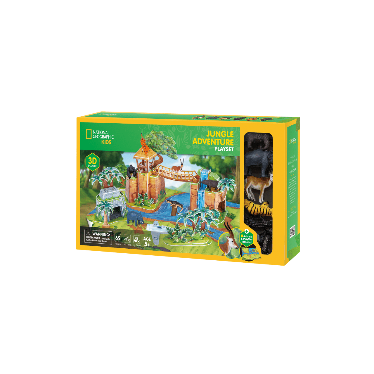 National Geographic National Geographic kids 3D Puzzle Jungle Adventure Playset 65 - pieces - Marah Kids