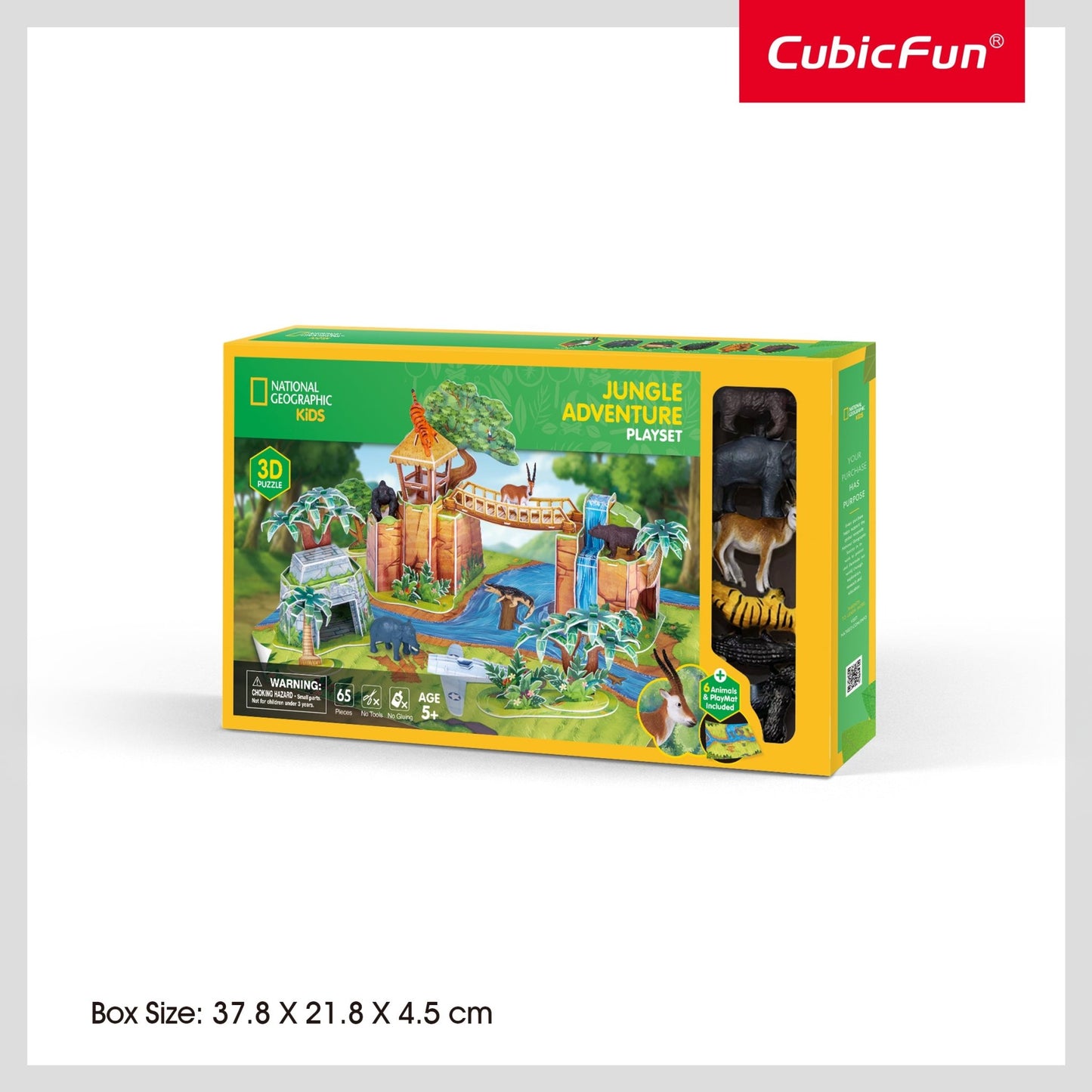 National Geographic National Geographic kids 3D Puzzle Jungle Adventure Playset 65 - pieces - Marah Kids