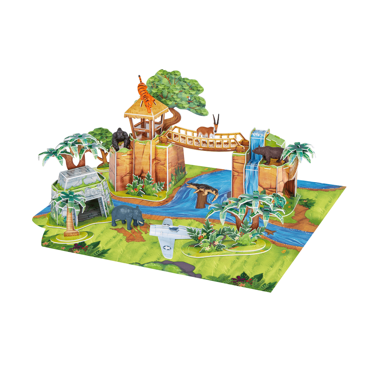 National Geographic National Geographic kids 3D Puzzle Jungle Adventure Playset 65 - pieces - Marah Kids