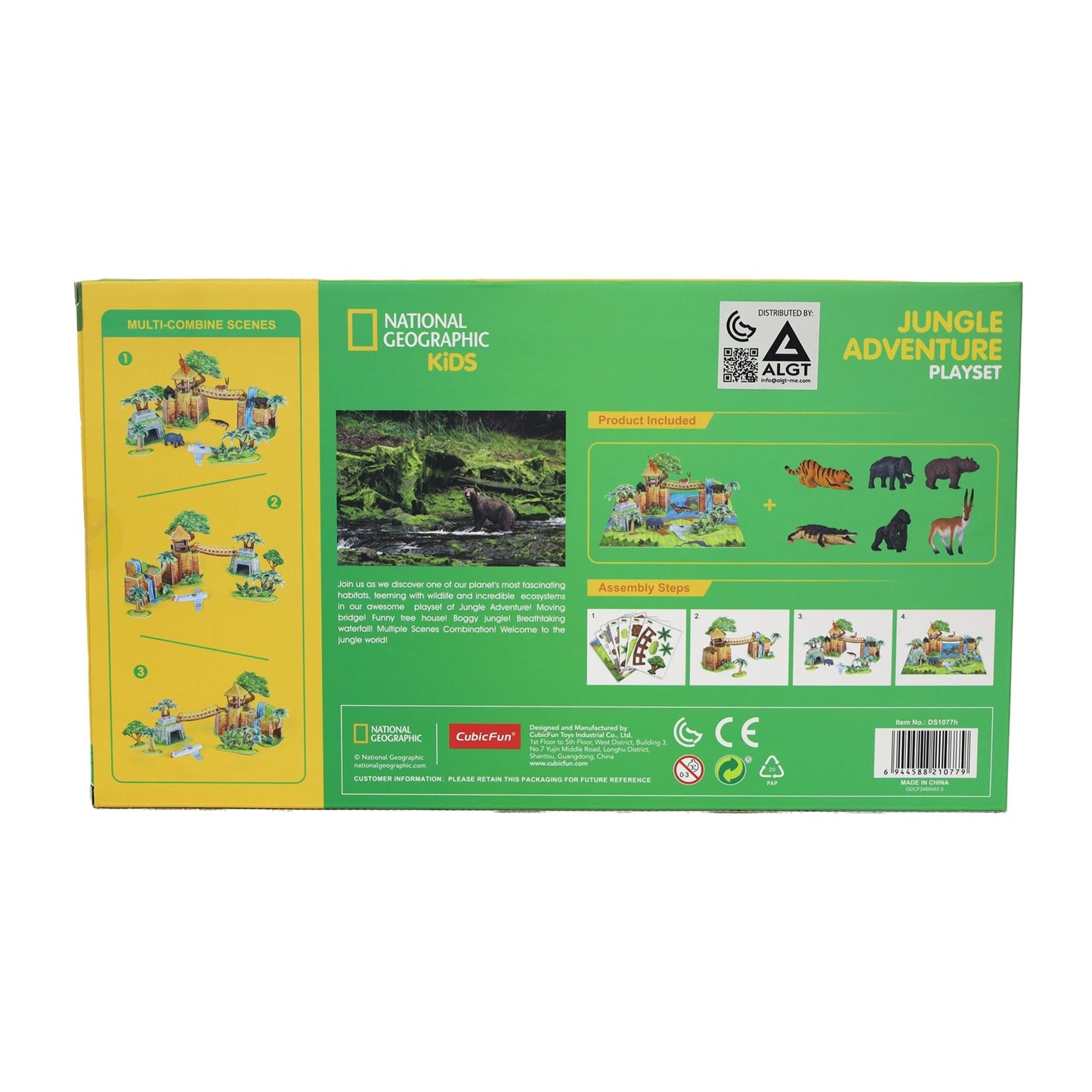 National Geographic National Geographic kids 3D Puzzle Jungle Adventure Playset 65 - pieces - Marah Kids