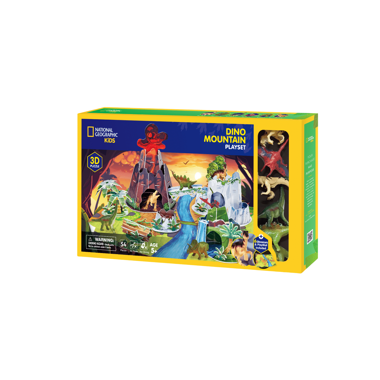 National Geographic kids 3D Puzzle Dino Mountain Playset 54 - pieces - Marah Kids