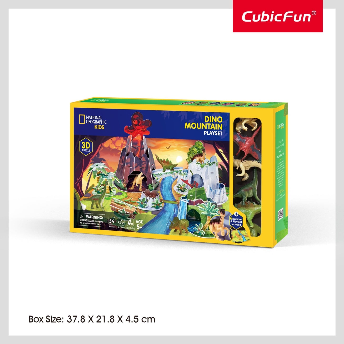 National Geographic kids 3D Puzzle Dino Mountain Playset 54 - pieces - Marah Kids
