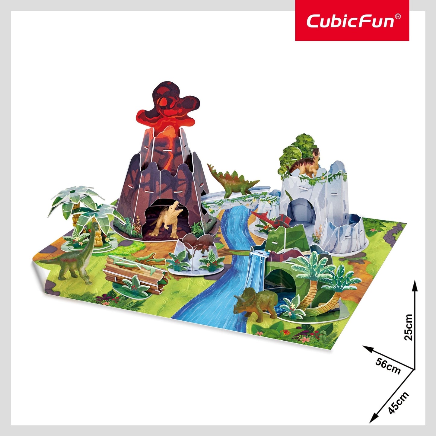 National Geographic kids 3D Puzzle Dino Mountain Playset 54 - pieces - Marah Kids