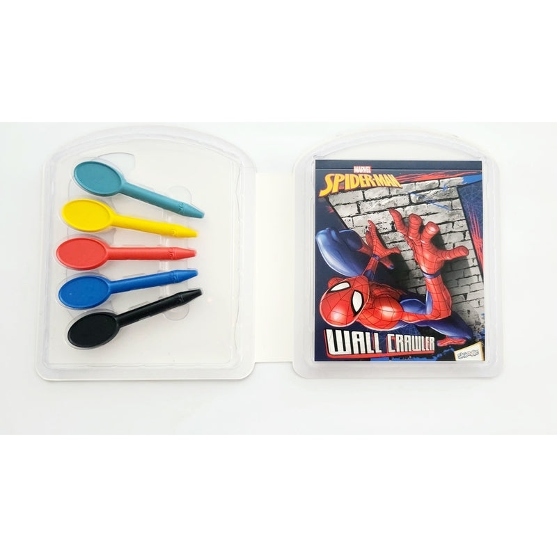 DISNEY SPIDER-MAN COLORING SET WITH SHAPED CRAYON