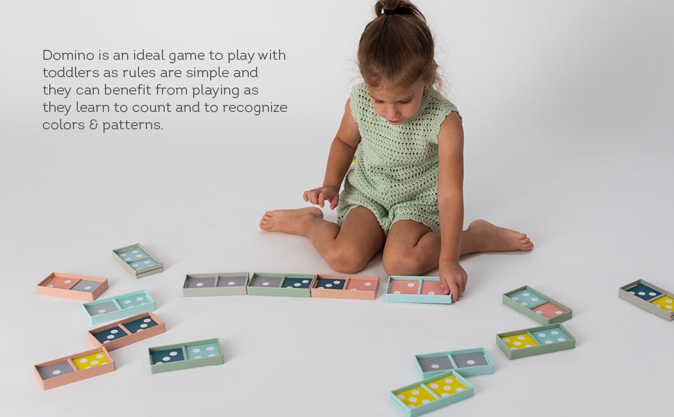 Taf Toys Domino Rally Block | XL Dominoes Set, Ages 30M+ - Marah Kids