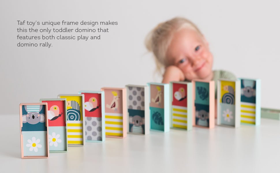 Taf Toys Domino Rally Block | XL Dominoes Set, Ages 30M+ - Marah Kids