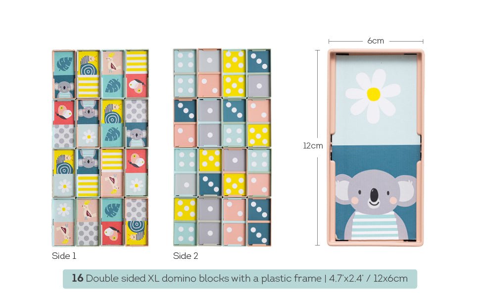 Taf Toys Domino Rally Block | XL Dominoes Set, Ages 30M+ - Marah Kids