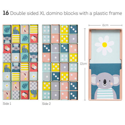 Taf Toys Domino Rally Block | XL Dominoes Set, Ages 30M+ - Marah Kids