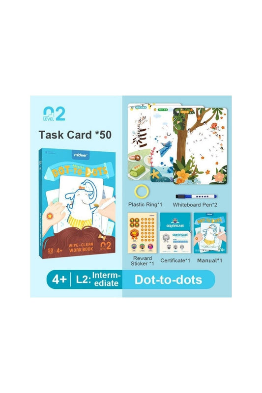 Dot To Dot - Wipe - Clean Workbook - Marah Kids