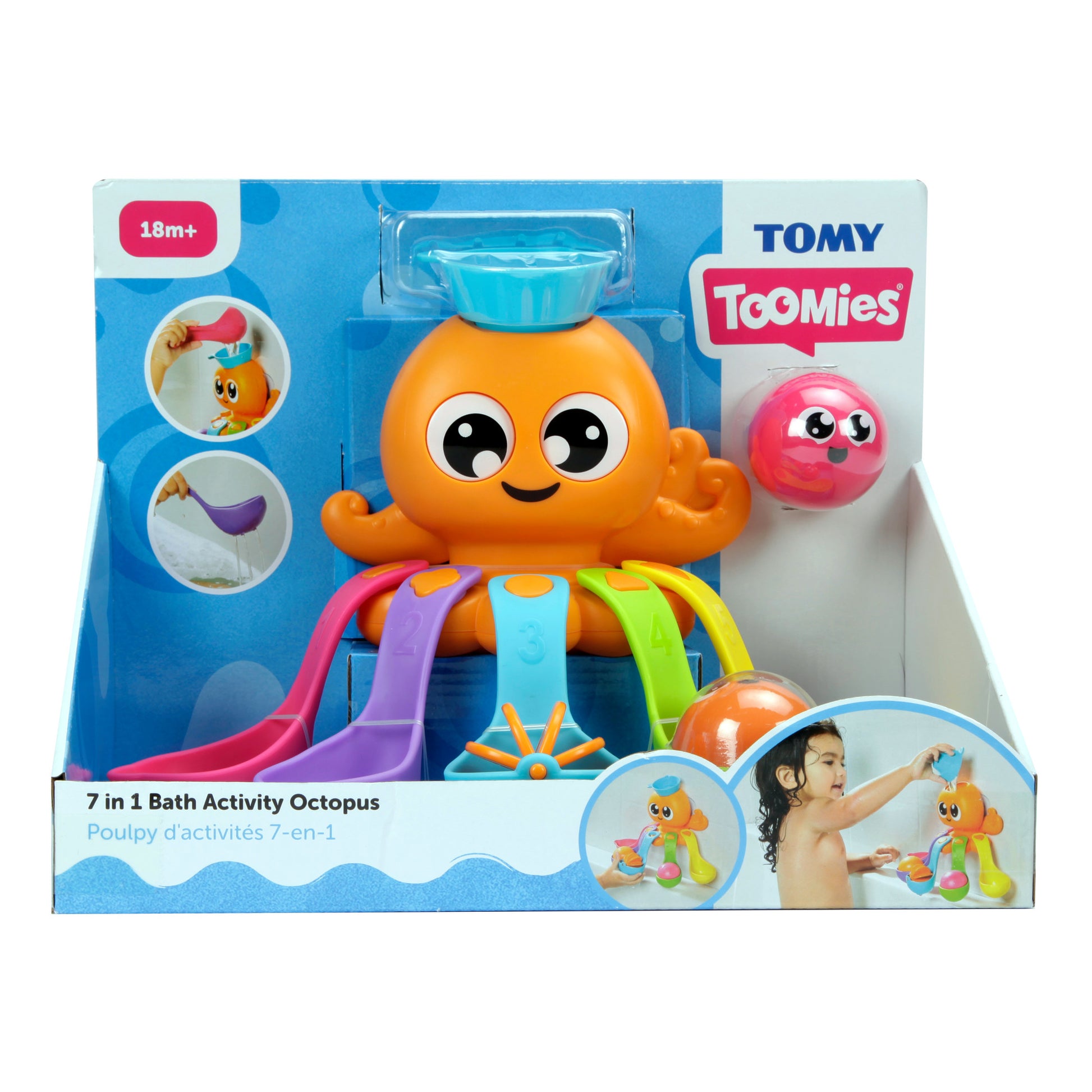 Tomy Toomies - 7 in 1 Bath Activity Octopus - Marah Kids