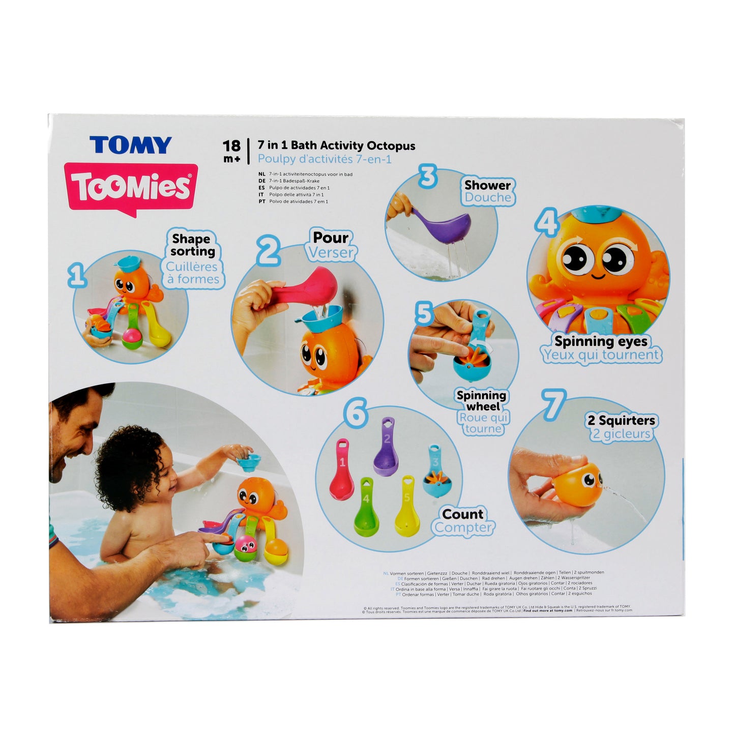Tomy Toomies- 7 in 1 Bath Activity Octopus
