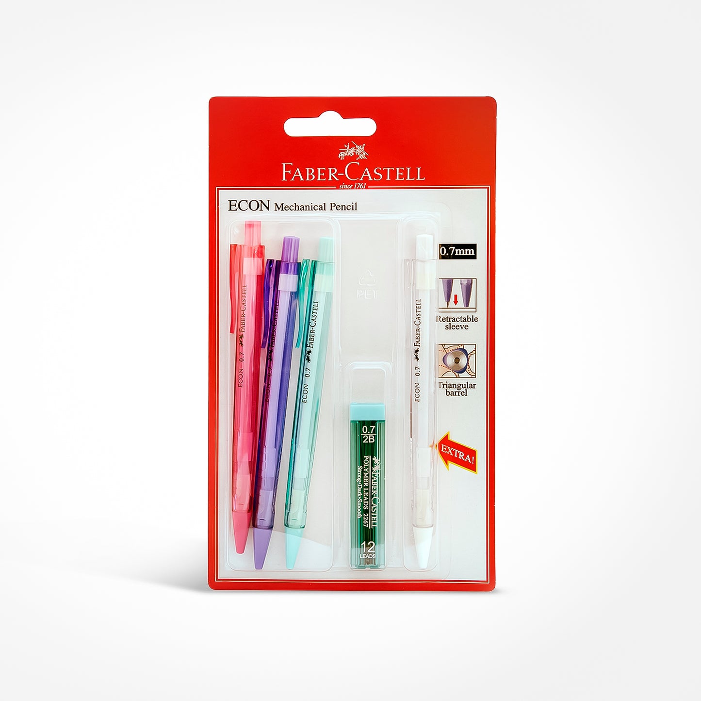 FABER - CASTELL ECON MECHANICAL PENCIL 0.7MM 3+1 - Marah Kids