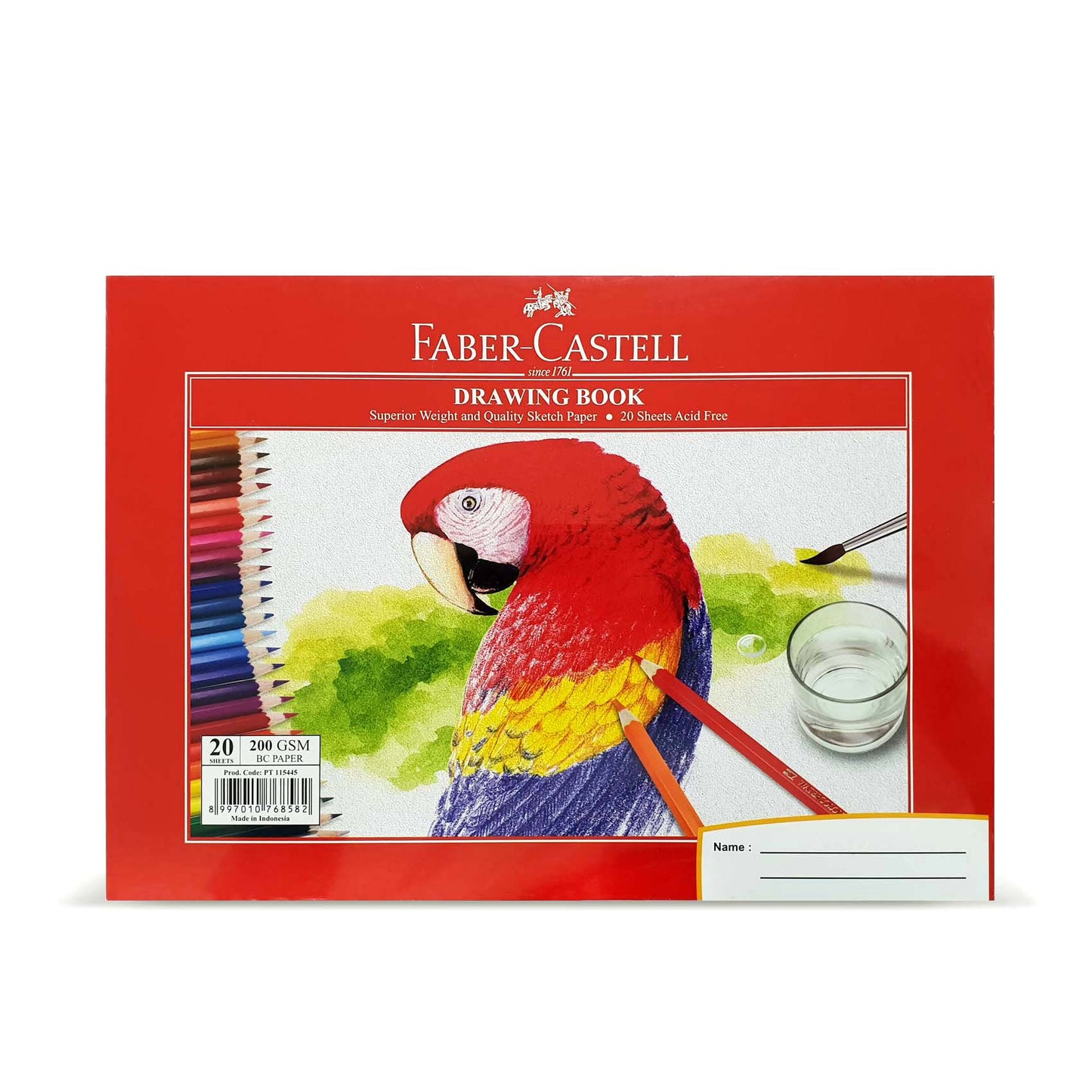 FABER - CASTELL DRAWING BOOK A4 200GSM 20 SHEETS - Marah Kids