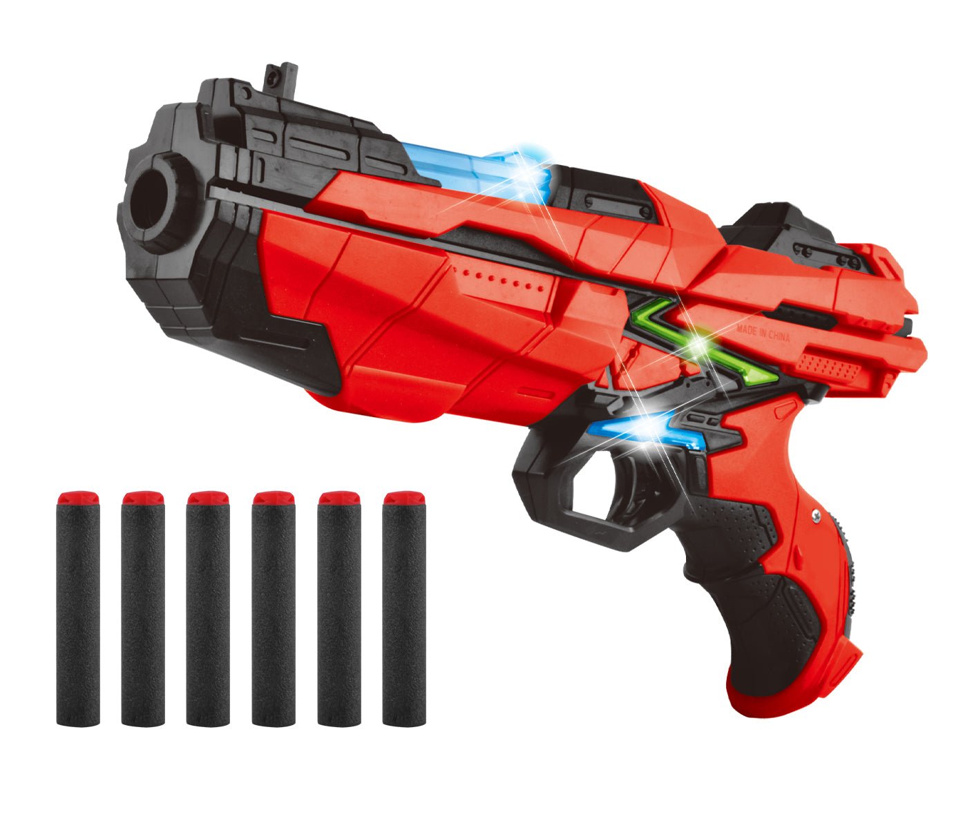 Power Joy Shooterz X Blaster 4 with 6 Foam Bullets with Lights Battery Operated - Marah Kids