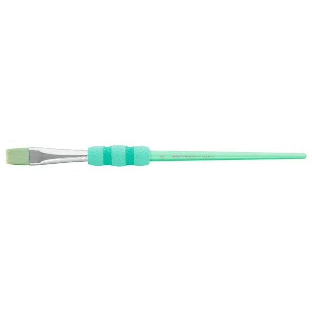 FABER - CASTELL GRIP PAINT BRUSHES RND/FLT PASTEL 4PC 2,6,10,12 - Marah Kids