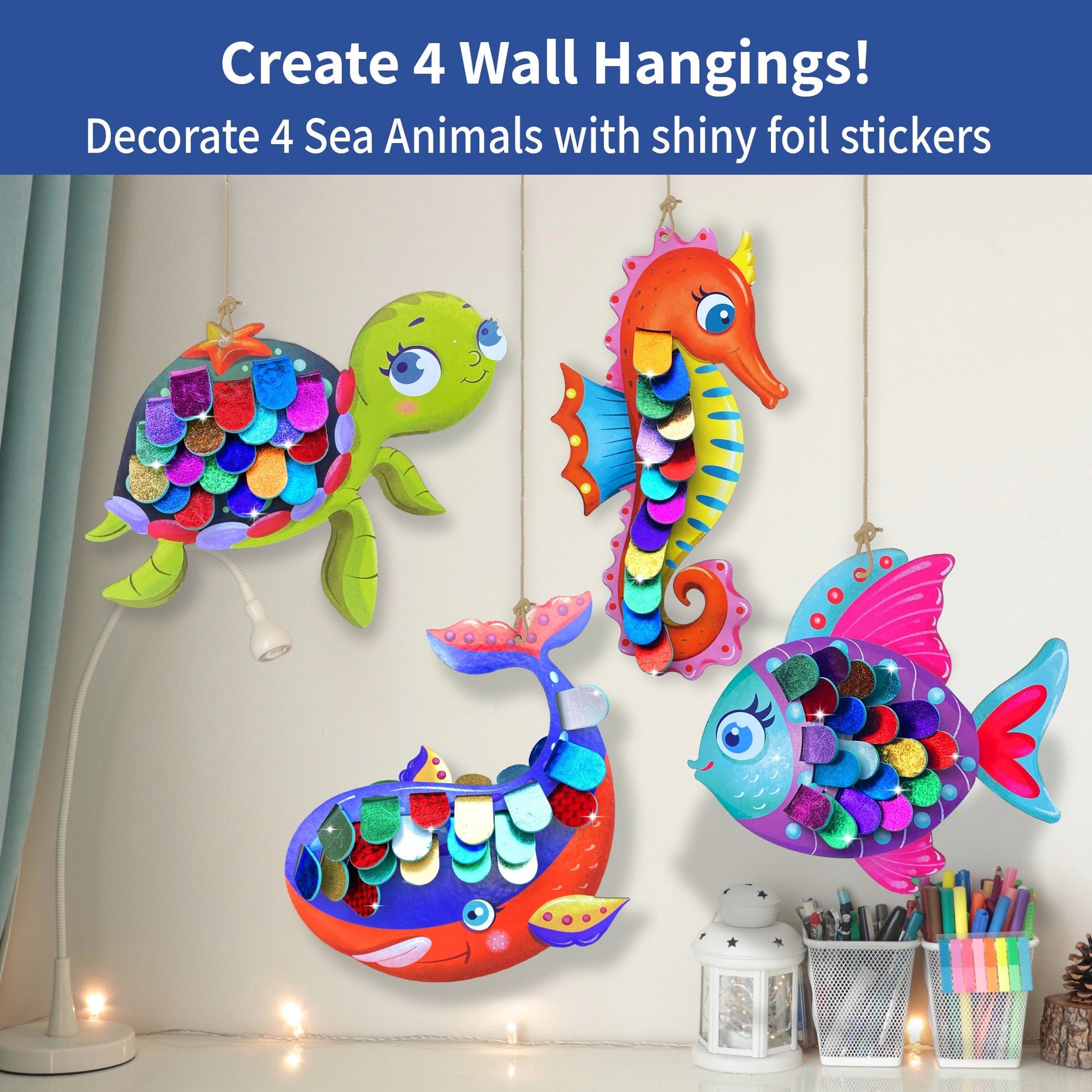 Chalk & Chuckles - Foil Decorations - Sea Animals - Marah Kids